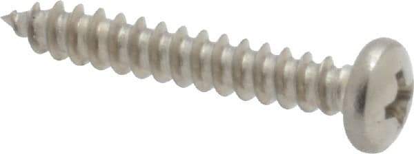 Value Collection - #4 Pan Head Phillips Sheet Metal Screw - Stainless Steel, 3/4" Length Under Head, Grade 18-8 - Benchmark Tooling