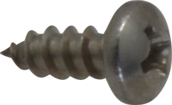 Value Collection - #6 Pan Head Phillips Sheet Metal Screw - Stainless Steel, 3/8" Length Under Head, Grade 18-8 - Benchmark Tooling