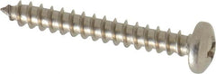 Value Collection - #8 Pan Head Phillips Sheet Metal Screw - Stainless Steel, 1-1/4" Length Under Head, Grade 18-8 - Benchmark Tooling