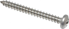 Value Collection - #8 Pan Head Phillips Sheet Metal Screw - Stainless Steel, 1-1/2" Length Under Head, Grade 18-8 - Benchmark Tooling