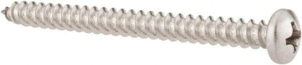 Value Collection - #8 Pan Head Phillips Sheet Metal Screw - Stainless Steel, 2" Length Under Head, Grade 18-8 - Benchmark Tooling