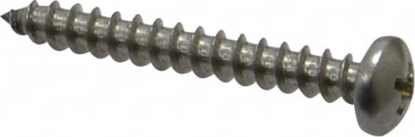 Value Collection - #10 Pan Head Phillips Sheet Metal Screw - Stainless Steel, 1-1/2" Length Under Head, Grade 18-8 - Benchmark Tooling