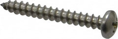Value Collection - #10 Pan Head Phillips Sheet Metal Screw - Stainless Steel, 1-1/2" Length Under Head, Grade 18-8 - Benchmark Tooling