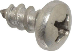 Value Collection - #12 Pan Head Phillips Sheet Metal Screw - Stainless Steel, 1/2" Length Under Head, Grade 18-8 - Benchmark Tooling