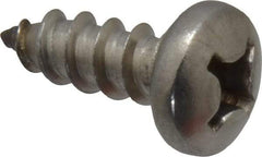 Value Collection - #12 Pan Head Phillips Sheet Metal Screw - Stainless Steel, 5/8" Length Under Head, Grade 18-8 - Benchmark Tooling