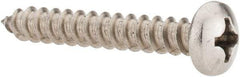 Value Collection - #12 Pan Head Phillips Sheet Metal Screw - Stainless Steel, 1-1/2" Length Under Head, Grade 18-8 - Benchmark Tooling
