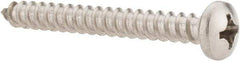 Value Collection - #12 Pan Head Phillips Sheet Metal Screw - Stainless Steel, 2" Length Under Head, Grade 18-8 - Benchmark Tooling