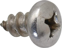 Value Collection - #14 Pan Head Phillips Sheet Metal Screw - Stainless Steel, 1/2" Length Under Head, Grade 18-8 - Benchmark Tooling