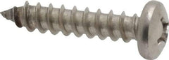 Value Collection - #14 Pan Head Phillips Sheet Metal Screw - Stainless Steel, 1-1/4" Length Under Head, Grade 18-8 - Benchmark Tooling