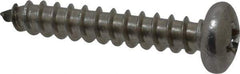 Value Collection - #14 Pan Head Phillips Sheet Metal Screw - Stainless Steel, 1-1/2" Length Under Head, Grade 18-8 - Benchmark Tooling