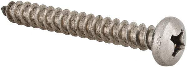 Value Collection - #14 Pan Head Phillips Sheet Metal Screw - Stainless Steel, 2" Length Under Head, Grade 18-8 - Benchmark Tooling
