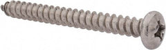 Value Collection - #14 Pan Head Phillips Sheet Metal Screw - Stainless Steel, 2-1/2" Length Under Head, Grade 18-8 - Benchmark Tooling