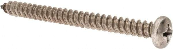 Value Collection - #14 Pan Head Phillips Sheet Metal Screw - Stainless Steel, 3" Length Under Head, Grade 18-8 - Benchmark Tooling