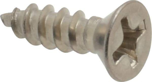 Value Collection - #6 Flat Head Phillips Sheet Metal Screw - Stainless Steel, 1/2" OAL, Grade 18-8 - Benchmark Tooling