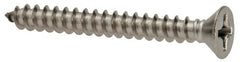 Value Collection - #6 Flat Head Phillips Sheet Metal Screw - Stainless Steel, 1-1/4" OAL, Grade 18-8 - Benchmark Tooling