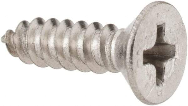 Value Collection - #8 Flat Head Phillips Sheet Metal Screw - Stainless Steel, 5/8" OAL, Grade 18-8 - Benchmark Tooling