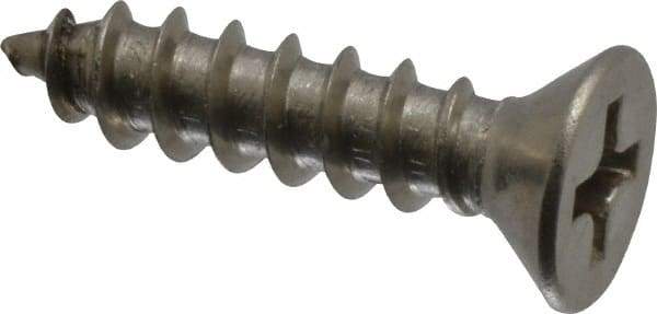 Value Collection - #8 Flat Head Phillips Sheet Metal Screw - Stainless Steel, 3/4" OAL, Grade 18-8 - Benchmark Tooling