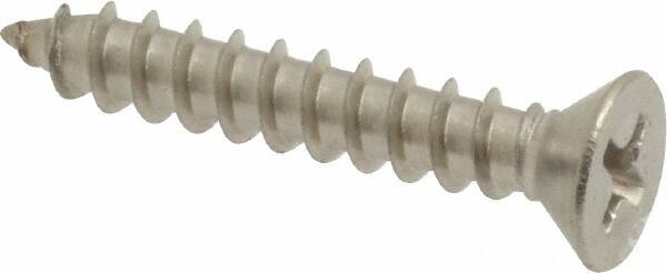 Value Collection - #8 Flat Head Phillips Sheet Metal Screw - Stainless Steel, 1" OAL, Grade 18-8 - Benchmark Tooling