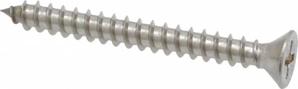 Value Collection - #8 Flat Head Phillips Sheet Metal Screw - Stainless Steel, 1-1/2" OAL, Grade 18-8 - Benchmark Tooling