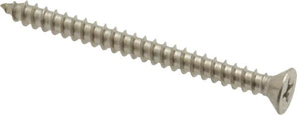 Value Collection - #8 Flat Head Phillips Sheet Metal Screw - Stainless Steel, 2" OAL, Grade 18-8 - Benchmark Tooling