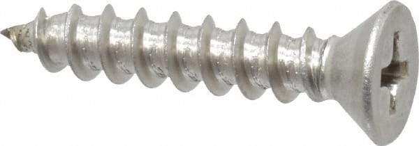 Value Collection - #10 Flat Head Phillips Sheet Metal Screw - Stainless Steel, 1" OAL, Grade 18-8 - Benchmark Tooling