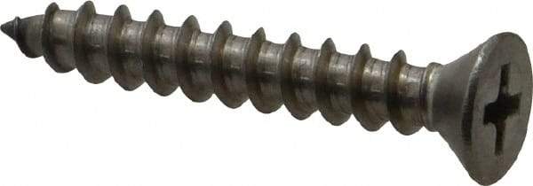 Value Collection - #10 Flat Head Phillips Sheet Metal Screw - Stainless Steel, 1-1/4" OAL, Grade 18-8 - Benchmark Tooling