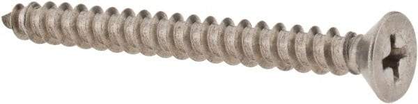 Value Collection - #10 Flat Head Phillips Sheet Metal Screw - Stainless Steel, 2" OAL, Grade 18-8 - Benchmark Tooling