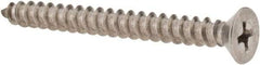 Value Collection - #10 Flat Head Phillips Sheet Metal Screw - Stainless Steel, 2" OAL, Grade 18-8 - Benchmark Tooling