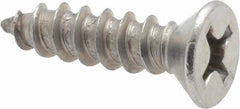 Value Collection - #14 Flat Head Phillips Sheet Metal Screw - Stainless Steel, 1" OAL, Grade 18-8 - Benchmark Tooling