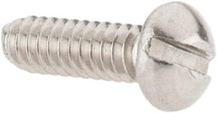Value Collection - #4-40 UNC, 3/8" Length Under Head Slotted Drive Machine Screw - Round Head, Grade 18-8 Stainless Steel, Uncoated, Without Washer - Benchmark Tooling