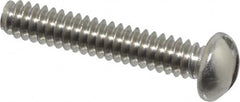 Value Collection - #4-40 UNC, 5/8" Length Under Head Slotted Drive Machine Screw - Round Head, Grade 18-8 Stainless Steel, Uncoated, Without Washer - Benchmark Tooling