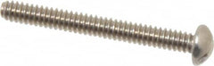 Value Collection - #4-40 UNC, 1" Length Under Head Slotted Drive Machine Screw - Round Head, Grade 18-8 Stainless Steel, Uncoated, Without Washer - Benchmark Tooling