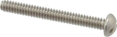 Value Collection - #6-32 UNC, 1-1/4" Length Under Head Slotted Drive Machine Screw - Round Head, Grade 18-8 Stainless Steel, Uncoated, Without Washer - Benchmark Tooling