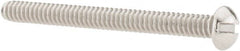 Value Collection - #6-32 UNC, 1-1/2" Length Under Head Slotted Drive Machine Screw - Round Head, Grade 18-8 Stainless Steel, Uncoated, Without Washer - Benchmark Tooling