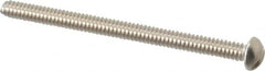 Value Collection - #6-32 UNC, 2" Length Under Head Slotted Drive Machine Screw - Round Head, Grade 18-8 Stainless Steel, Uncoated, Without Washer - Benchmark Tooling