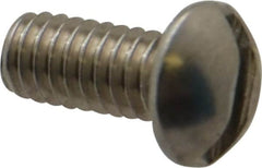Value Collection - #8-32 UNC, 3/8" Length Under Head Slotted Drive Machine Screw - Round Head, Grade 18-8 Stainless Steel, Uncoated, Without Washer - Benchmark Tooling