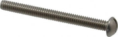 Value Collection - #8-32 UNC, 1-3/4" Length Under Head Slotted Drive Machine Screw - Round Head, Grade 18-8 Stainless Steel, Uncoated, Without Washer - Benchmark Tooling