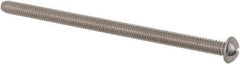 Value Collection - #8-32 UNC, 3" Length Under Head Slotted Drive Machine Screw - Round Head, Grade 18-8 Stainless Steel, Uncoated, Without Washer - Benchmark Tooling