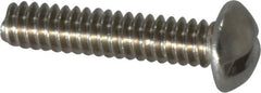 Value Collection - #10-24 UNC, 7/8" Length Under Head Slotted Drive Machine Screw - Round Head, Grade 18-8 Stainless Steel, Uncoated, Without Washer - Benchmark Tooling