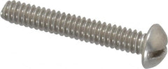 Value Collection - #10-24 UNC, 1-1/4" Length Under Head Slotted Drive Machine Screw - Round Head, Grade 18-8 Stainless Steel, Uncoated, Without Washer - Benchmark Tooling