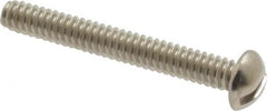 Value Collection - #10-24 UNC, 1-1/2" Length Under Head Slotted Drive Machine Screw - Round Head, Grade 18-8 Stainless Steel, Uncoated, Without Washer - Benchmark Tooling