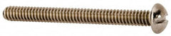 Value Collection - #10-24 UNC, 2" Length Under Head Slotted Drive Machine Screw - Round Head, Grade 18-8 Stainless Steel, Uncoated, Without Washer - Benchmark Tooling