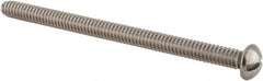Value Collection - #10-24 UNC, 3" Length Under Head Slotted Drive Machine Screw - Round Head, Grade 18-8 Stainless Steel, Uncoated, Without Washer - Benchmark Tooling