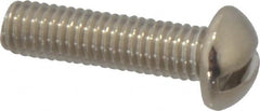Value Collection - #10-32 UNF, 3/4" Length Under Head Slotted Drive Machine Screw - Round Head, Grade 18-8 Stainless Steel, Uncoated, Without Washer - Benchmark Tooling