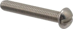 Value Collection - #10-32 UNF, 1-1/4" Length Under Head Slotted Drive Machine Screw - Round Head, Grade 18-8 Stainless Steel, Uncoated, Without Washer - Benchmark Tooling