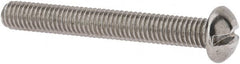 Value Collection - #10-32 UNF, 1-1/2" Length Under Head Slotted Drive Machine Screw - Round Head, Grade 18-8 Stainless Steel, Uncoated, Without Washer - Benchmark Tooling