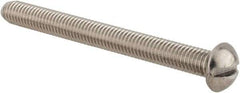 Value Collection - #10-32 UNF, 2" Length Under Head Slotted Drive Machine Screw - Round Head, Grade 18-8 Stainless Steel, Uncoated, Without Washer - Benchmark Tooling