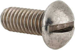 Value Collection - 5/16-18 UNC, 3/4" Length Under Head Slotted Drive Machine Screw - Round Head, Grade 18-8 Stainless Steel, Uncoated, Without Washer - Benchmark Tooling