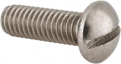 Value Collection - 5/16-18 UNC, 1" Length Under Head Slotted Drive Machine Screw - Round Head, Grade 18-8 Stainless Steel, Uncoated, Without Washer - Benchmark Tooling