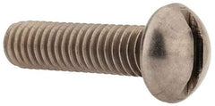 Value Collection - 5/16-18 UNC, 1-1/4" Length Under Head Slotted Drive Machine Screw - Round Head, Grade 18-8 Stainless Steel, Uncoated, Without Washer - Benchmark Tooling